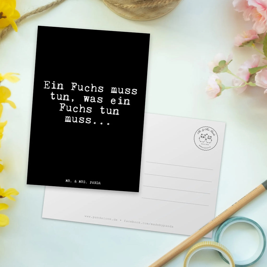 Postkarte Ein Fuchs muss tun,... Postkarte, Karte, Geschenkkarte, Grußkarte, Einladung, Ansichtskarte, Geburtstagskarte, Einladungskarte, Dankeskarte, Ansichtskarten, Einladung Geburtstag, Einladungskarten Geburtstag, Spruch, Sprüche, lustige Sprüche, Weisheiten, Zitate, Spruch Geschenke, Glizer Spruch Sprüche Weisheiten Zitate Lustig Weisheit Worte