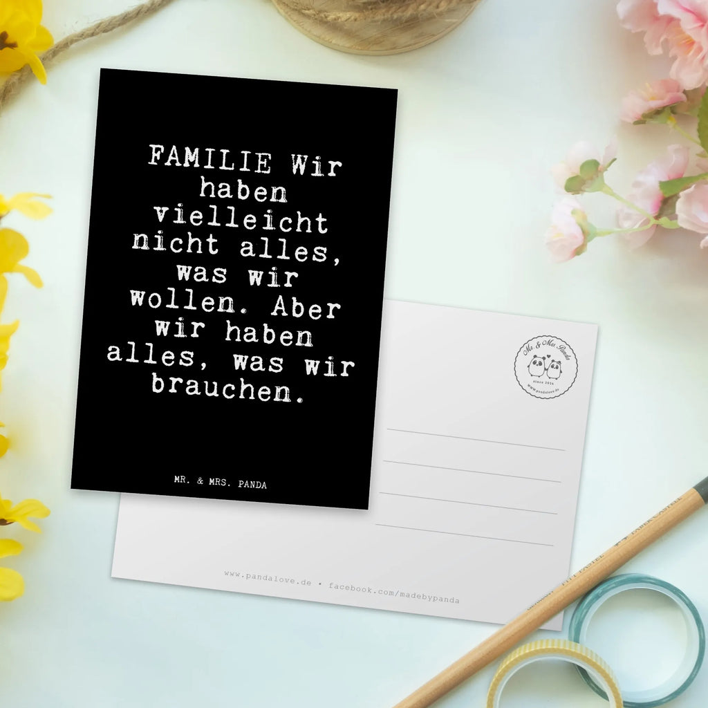 Postkarte FAMILIE Wir haben vielleicht... Postkarte, Karte, Geschenkkarte, Grußkarte, Einladung, Ansichtskarte, Geburtstagskarte, Einladungskarte, Dankeskarte, Ansichtskarten, Einladung Geburtstag, Einladungskarten Geburtstag, Spruch, Sprüche, lustige Sprüche, Weisheiten, Zitate, Spruch Geschenke, Glizer Spruch Sprüche Weisheiten Zitate Lustig Weisheit Worte