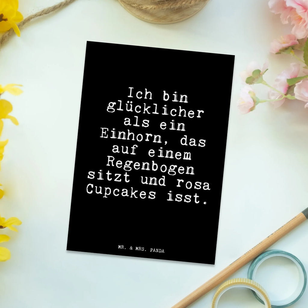 Postkarte Ich bin glücklicher als... Postkarte, Karte, Geschenkkarte, Grußkarte, Einladung, Ansichtskarte, Geburtstagskarte, Einladungskarte, Dankeskarte, Ansichtskarten, Einladung Geburtstag, Einladungskarten Geburtstag, Spruch, Sprüche, lustige Sprüche, Weisheiten, Zitate, Spruch Geschenke, Glizer Spruch Sprüche Weisheiten Zitate Lustig Weisheit Worte