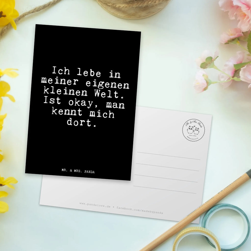 Postkarte Ich lebe in meiner... Postkarte, Karte, Geschenkkarte, Grußkarte, Einladung, Ansichtskarte, Geburtstagskarte, Einladungskarte, Dankeskarte, Ansichtskarten, Einladung Geburtstag, Einladungskarten Geburtstag, Spruch, Sprüche, lustige Sprüche, Weisheiten, Zitate, Spruch Geschenke, Glizer Spruch Sprüche Weisheiten Zitate Lustig Weisheit Worte