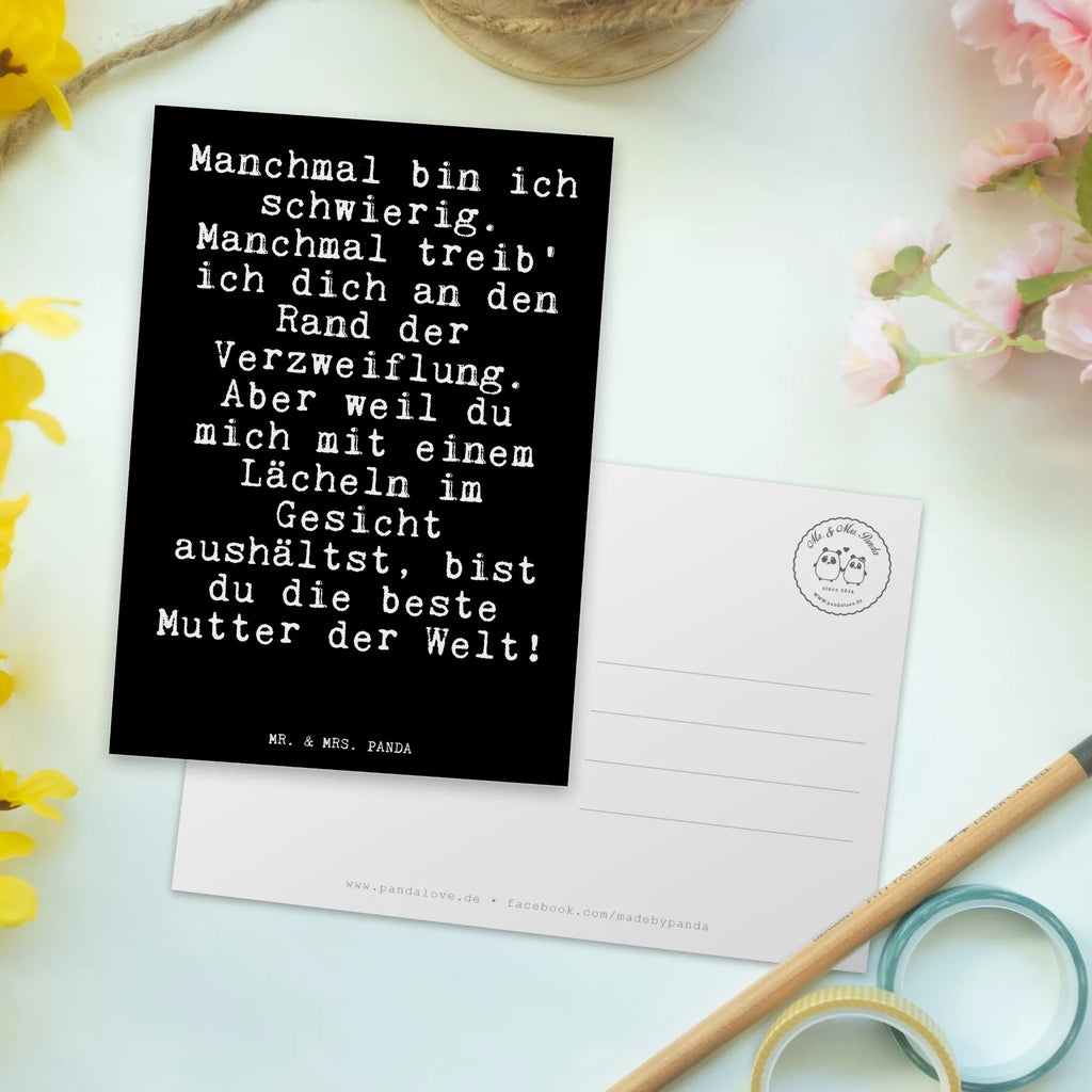 Postkarte Manchmal bin ich schwierig.... Postkarte, Karte, Geschenkkarte, Grußkarte, Einladung, Ansichtskarte, Geburtstagskarte, Einladungskarte, Dankeskarte, Ansichtskarten, Einladung Geburtstag, Einladungskarten Geburtstag, Spruch, Sprüche, lustige Sprüche, Weisheiten, Zitate, Spruch Geschenke, Spruch Sprüche Weisheiten Zitate Lustig Weisheit Worte