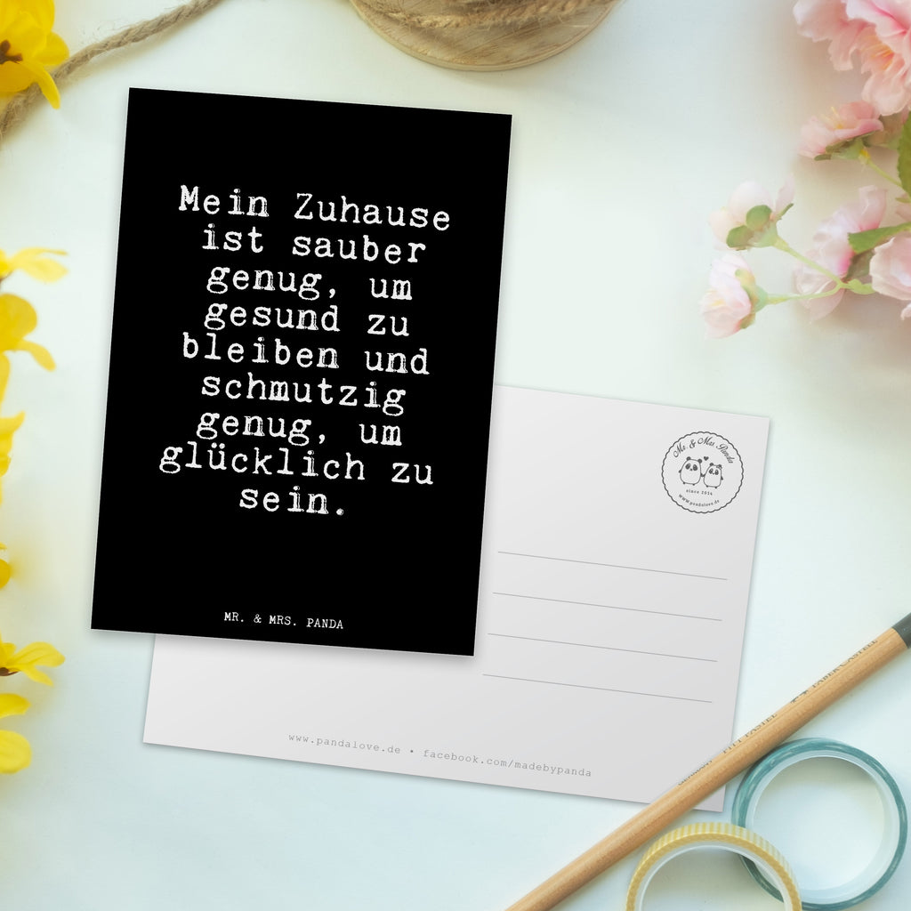 Postkarte Mein Zuhause ist sauber... Postkarte, Karte, Geschenkkarte, Grußkarte, Einladung, Ansichtskarte, Geburtstagskarte, Einladungskarte, Dankeskarte, Ansichtskarten, Einladung Geburtstag, Einladungskarten Geburtstag, Spruch, Sprüche, lustige Sprüche, Weisheiten, Zitate, Spruch Geschenke, Spruch Sprüche Weisheiten Zitate Lustig Weisheit Worte