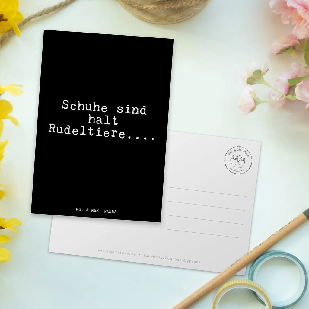 Postkarte Schuhe sind halt Rudeltiere....... Postkarte, Karte, Geschenkkarte, Grußkarte, Einladung, Ansichtskarte, Geburtstagskarte, Einladungskarte, Dankeskarte, Ansichtskarten, Einladung Geburtstag, Einladungskarten Geburtstag, Spruch, Sprüche, lustige Sprüche, Weisheiten, Zitate, Spruch Geschenke, Glizer Spruch Sprüche Weisheiten Zitate Lustig Weisheit Worte