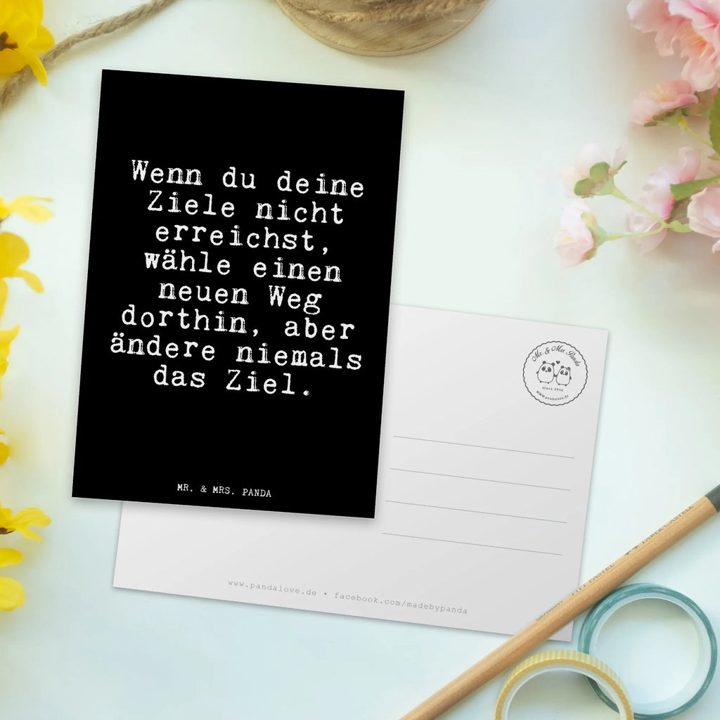 Postkarte Wenn du deine Ziele... Postkarte, Karte, Geschenkkarte, Grußkarte, Einladung, Ansichtskarte, Geburtstagskarte, Einladungskarte, Dankeskarte, Ansichtskarten, Einladung Geburtstag, Einladungskarten Geburtstag, Spruch, Sprüche, lustige Sprüche, Weisheiten, Zitate, Spruch Geschenke, Glizer Spruch Sprüche Weisheiten Zitate Lustig Weisheit Worte