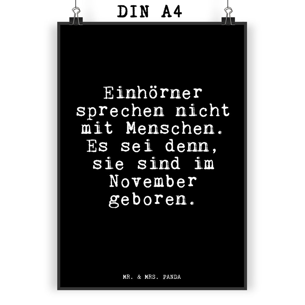 Poster Einhörner sprechen nicht mit... Poster, Wandposter, Bild, Wanddeko, Küchenposter, Kinderposter, Wanddeko Bild, Raumdekoration, Wanddekoration, Handgemaltes Poster, Mr. & Mrs. Panda Poster, Designposter, Kunstdruck, Posterdruck, Spruch, Sprüche, lustige Sprüche, Weisheiten, Zitate, Spruch Geschenke, Glizer Spruch Sprüche Weisheiten Zitate Lustig Weisheit Worte