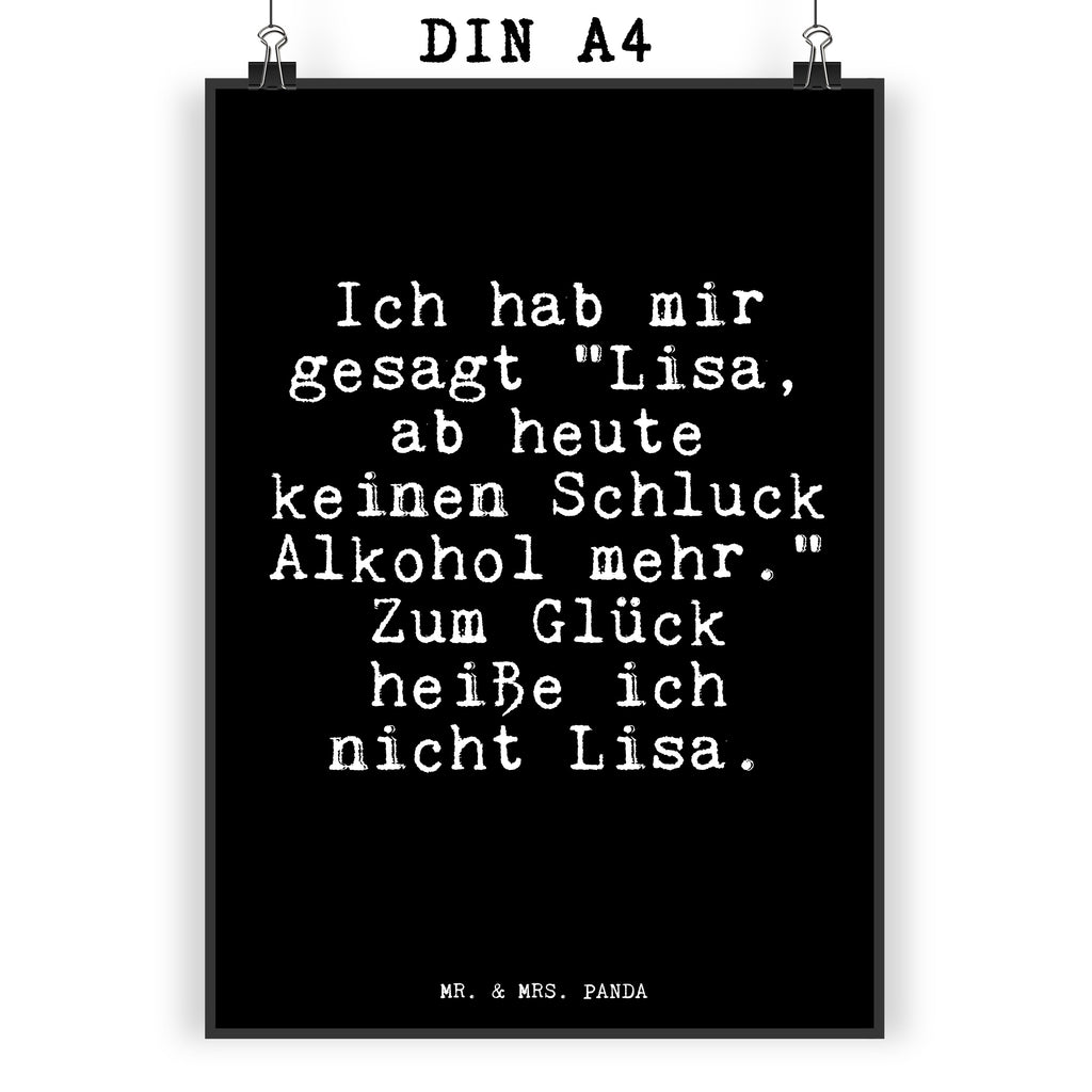 Poster Ich hab mir gesagt... Poster, Wandposter, Bild, Wanddeko, Küchenposter, Kinderposter, Wanddeko Bild, Raumdekoration, Wanddekoration, Handgemaltes Poster, Mr. & Mrs. Panda Poster, Designposter, Kunstdruck, Posterdruck, Spruch, Sprüche, lustige Sprüche, Weisheiten, Zitate, Spruch Geschenke, Glizer Spruch Sprüche Weisheiten Zitate Lustig Weisheit Worte