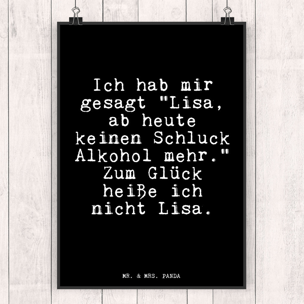 Poster Ich hab mir gesagt... Poster, Wandposter, Bild, Wanddeko, Küchenposter, Kinderposter, Wanddeko Bild, Raumdekoration, Wanddekoration, Handgemaltes Poster, Mr. & Mrs. Panda Poster, Designposter, Kunstdruck, Posterdruck, Spruch, Sprüche, lustige Sprüche, Weisheiten, Zitate, Spruch Geschenke, Glizer Spruch Sprüche Weisheiten Zitate Lustig Weisheit Worte