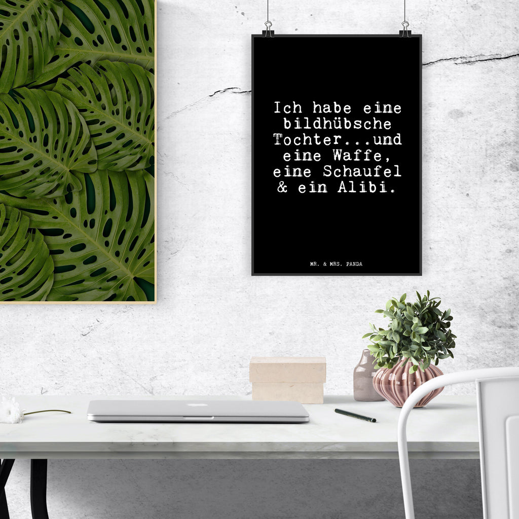 Poster Ich habe eine bildhübsche... Poster, Wandposter, Bild, Wanddeko, Küchenposter, Kinderposter, Wanddeko Bild, Raumdekoration, Wanddekoration, Handgemaltes Poster, Mr. & Mrs. Panda Poster, Designposter, Kunstdruck, Posterdruck, Spruch, Sprüche, lustige Sprüche, Weisheiten, Zitate, Spruch Geschenke, Glizer Spruch Sprüche Weisheiten Zitate Lustig Weisheit Worte