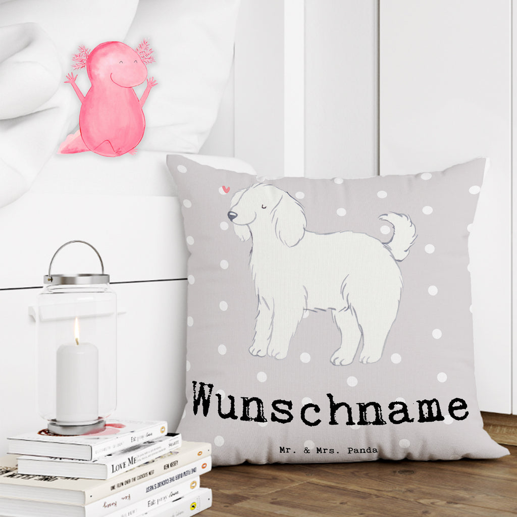 Personalisiertes Kissen Bologneser Lebensretter Kissen, personalisiert, Name, Wunschname, bedrucken, Kopfkissen, Hund, Hunderasse, Rassehund, Hundebesitzer, Geschenk, Tierfreund, Schenken, Welpe, Bologneser