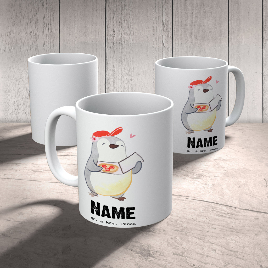 Personalisierte Tasse Pizzabäckerin mit Herz Personalisierte Tasse, Namenstasse, Wunschname, Personalisiert, Tasse, Namen, Drucken, Tasse mit Namen, Beruf, Ausbildung, Jubiläum, Abschied, Rente, Kollege, Kollegin, Geschenk, Schenken, Arbeitskollege, Mitarbeiter, Firma, Danke, Dankeschön, Lieferdienstmitarbeiterin, Pizzabäckerin, Pizzabotin, Pizzabringdienst, Lieferbringdienst