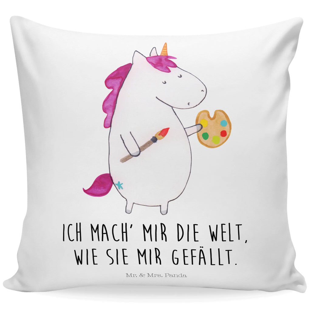 40x40 Kissen Einhorn Künstler Kissenhülle, Kopfkissen, Sofakissen, Dekokissen, Motivkissen, sofakissen, sitzkissen, Kissen, Kissenbezüge, Kissenbezug 40x40, Kissen 40x40, Kissenhülle 40x40, Zierkissen, Couchkissen, Dekokissen Sofa, Sofakissen 40x40, Dekokissen 40x40, Kopfkissen 40x40, Kissen 40x40 Waschbar, Einhorn, Einhörner, Einhorn Deko, Pegasus, Unicorn, Englisch, Künstler, Artist, Malen, Zeichnen, Welt, Farbe, Stift, Pinsel, Geschenk, Maler