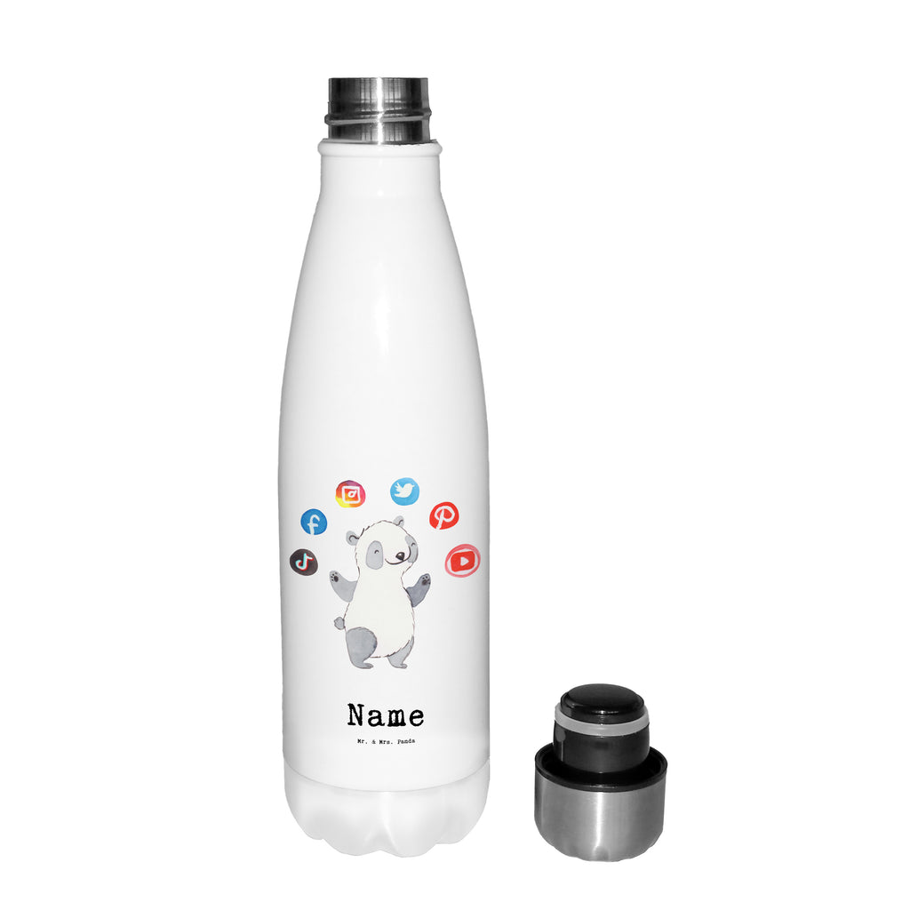 Personalisierte Thermosflasche Social Media Manager mit Herz Personalisierte Isolierflasche, Personalisierte Thermoflasche, Personalisierte Trinkflasche, Trinkflasche Mit Namen, Wunschname, Bedrucken, Namensflasche, Beruf, Ausbildung, Jubiläum, Abschied, Rente, Kollege, Kollegin, Geschenk, Schenken, Arbeitskollege, Mitarbeiter, Firma, Danke, Dankeschön