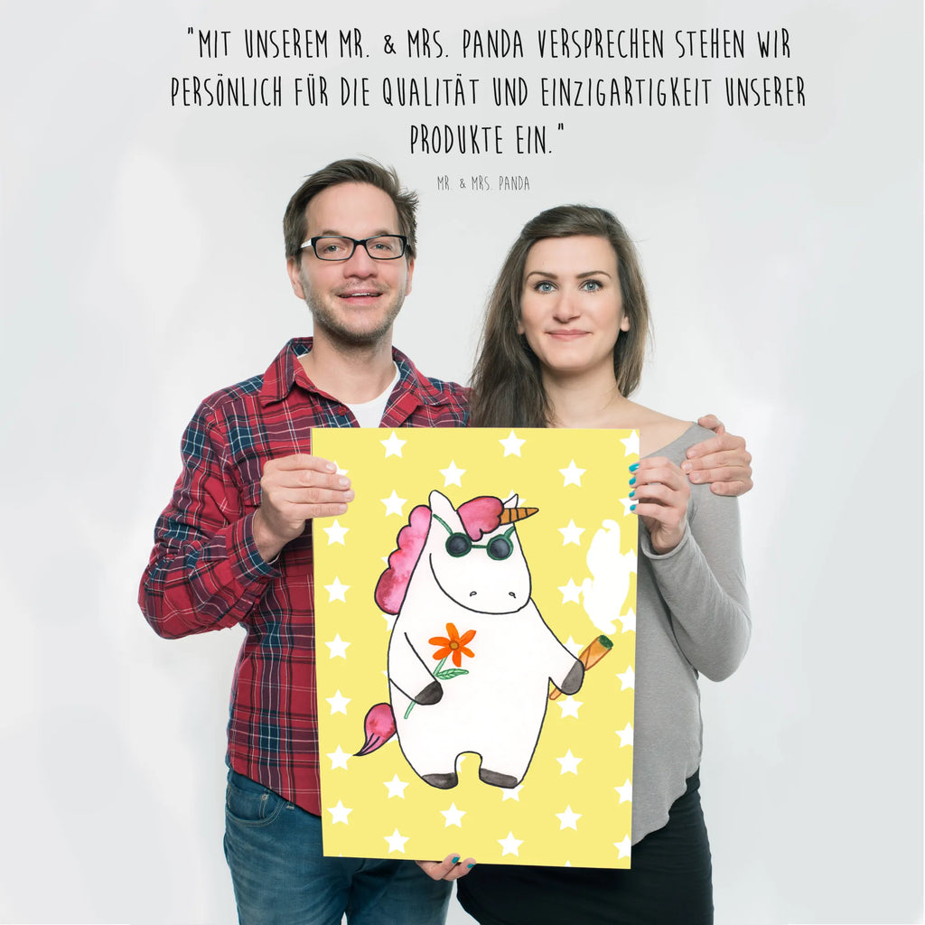 Poster Einhorn Woodstock Poster, Wandposter, Bild, Wanddeko, Küchenposter, Kinderposter, Wanddeko Bild, Raumdekoration, Wanddekoration, Handgemaltes Poster, Mr. & Mrs. Panda Poster, Designposter, Kunstdruck, Posterdruck, Einhorn, Einhörner, Einhorn Deko, Pegasus, Unicorn, Kiffen, Joint, Zigarette, Alkohol, Party, Spaß. lustig, witzig, Woodstock