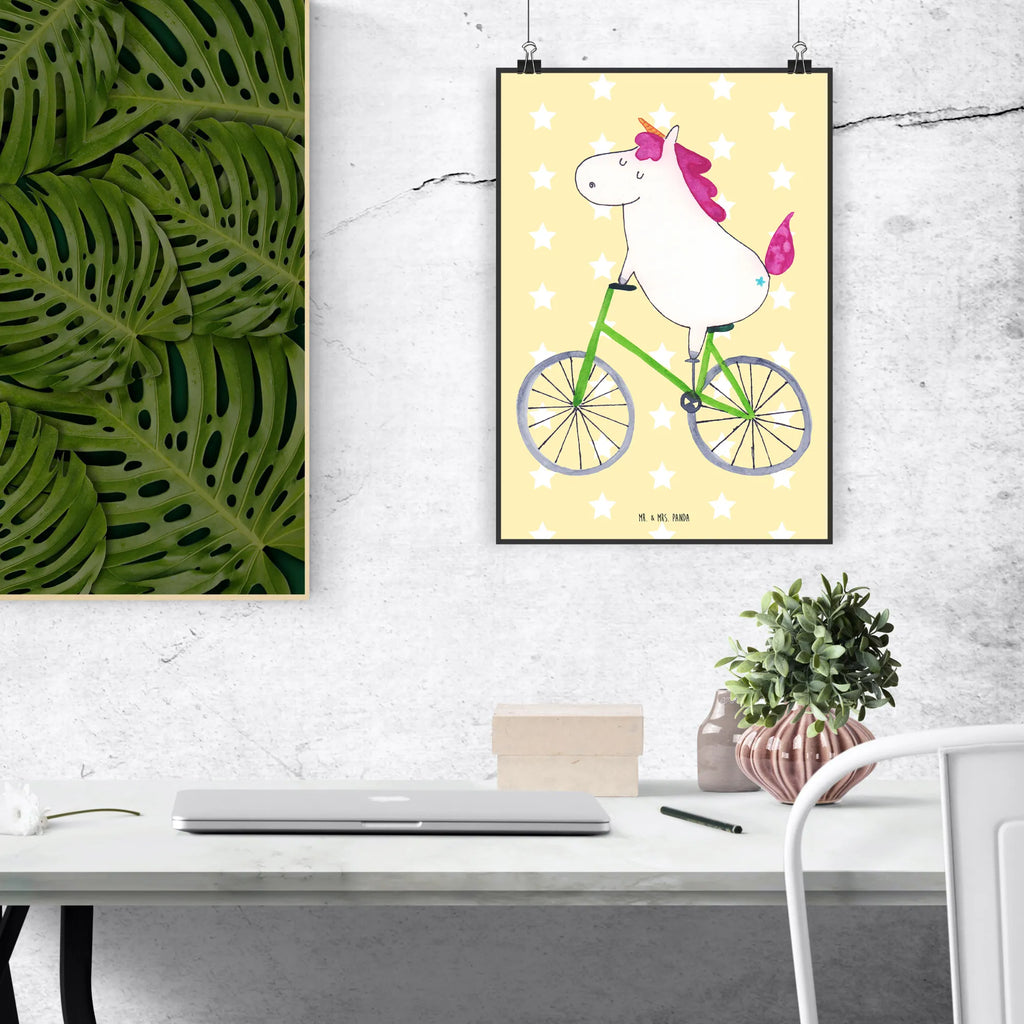 Poster Einhorn Radfahrer Poster, Wandposter, Bild, Wanddeko, Küchenposter, Kinderposter, Wanddeko Bild, Raumdekoration, Wanddekoration, Handgemaltes Poster, Mr. & Mrs. Panda Poster, Designposter, Kunstdruck, Posterdruck, Einhorn, Einhörner, Einhorn Deko, Pegasus, Unicorn, Radfahren, Radfahrer, Rad, Bike, Feenstaub, Konfetti, Luxusproblem, Kummer, Liebeskummer