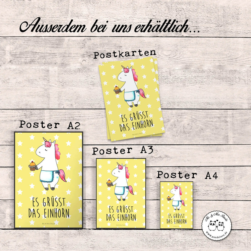 Poster Einhorn Muffin Poster, Wandposter, Bild, Wanddeko, Küchenposter, Kinderposter, Wanddeko Bild, Raumdekoration, Wanddekoration, Handgemaltes Poster, Mr. & Mrs. Panda Poster, Designposter, Kunstdruck, Posterdruck, Einhorn, Einhörner, Einhorn Deko, Unicorn, Geburtstag, Backen, Muffin, Kekse, Geburtstagsgrüße, Glückwünsche, Liebesgrüße, Grüße