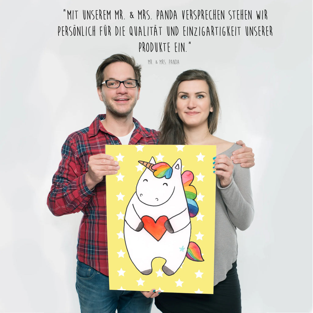 Poster Einhorn Herz Poster, Wandposter, Bild, Wanddeko, Küchenposter, Kinderposter, Wanddeko Bild, Raumdekoration, Wanddekoration, Handgemaltes Poster, Mr. & Mrs. Panda Poster, Designposter, Kunstdruck, Posterdruck, Einhorn, Einhörner, Einhorn Deko, Pegasus, Unicorn, Herz, schlimm, böse, witzig, lustig, Freundin, anders, bunt