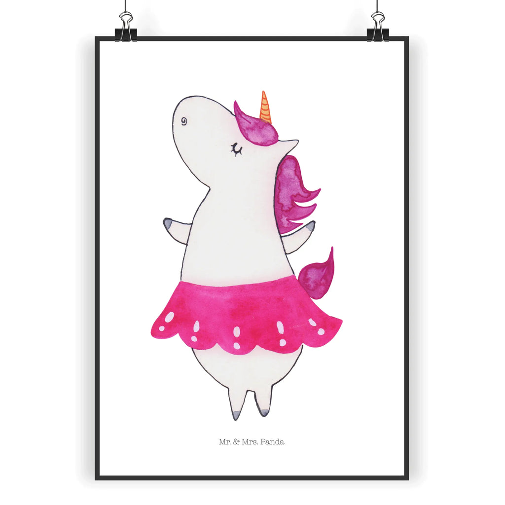 Poster Einhorn Ballerina Poster, Wandposter, Bild, Wanddeko, Küchenposter, Kinderposter, Wanddeko Bild, Raumdekoration, Wanddekoration, Handgemaltes Poster, Mr. & Mrs. Panda Poster, Designposter, Kunstdruck, Posterdruck, Einhorn, Einhörner, Einhorn Deko, Unicorn, Tanzen, Ballerina, Party, Wohnung, Spaß, Feiern, Geburtstag, Tänzerin, Lebenslust, Lebensfreude