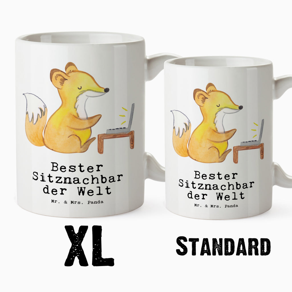 XL Tasse Fuchs Bester Sitznachbar der Welt XL Tasse, Große Tasse, Grosse Kaffeetasse, XL Becher, XL Teetasse, spülmaschinenfest, Jumbo Tasse, Groß, für, Dankeschön, Geschenk, Schenken, Geburtstag, Geburtstagsgeschenk, Geschenkidee, Danke, Bedanken, Mitbringsel, Freude machen, Geschenktipp, Sitznachbar, Stuhlnachbar, Nachbar, Uni, Universität, Seminar, Kommilitone, Tischnachbar, Schule, Mitschüler, Mitstudent, Hochschule