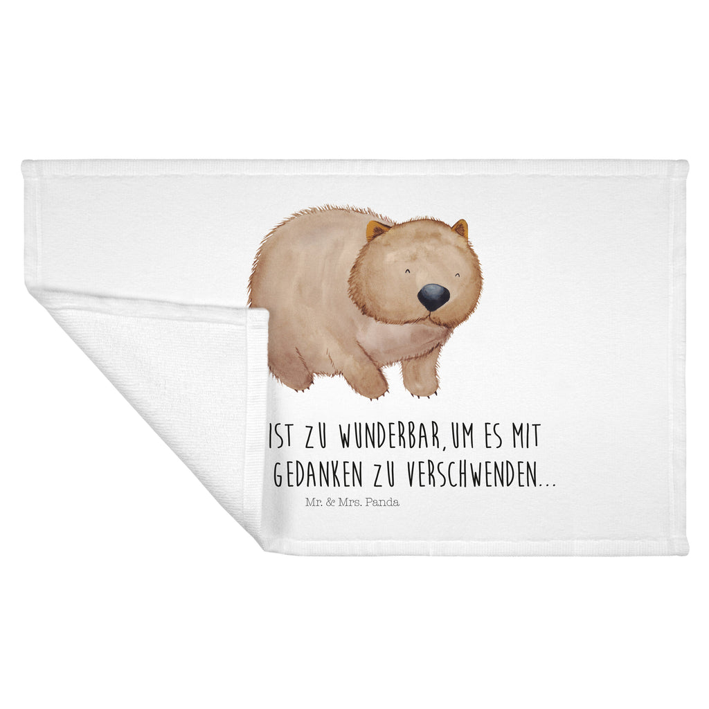 Handtuch Wombat Handtuch, Badehandtuch, Badezimmer, Handtücher, groß, Kinder, Baby, Tiermotive, Gute Laune, lustige Sprüche, Tiere, Wombat, Das Leben ist schön, Motivation, Spruch, Australien