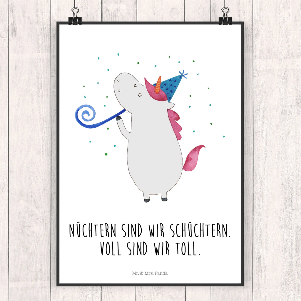 Poster Einhorn Party Poster, Wandposter, Bild, Wanddeko, Küchenposter, Kinderposter, Wanddeko Bild, Raumdekoration, Wanddekoration, Handgemaltes Poster, Mr. & Mrs. Panda Poster, Designposter, Kunstdruck, Posterdruck, Einhorn, Einhörner, Einhorn Deko, Unicorn, Glitzer, Konfetti, Party, Geburtstag, Feier, Fest, Alkohol, Disco, Club