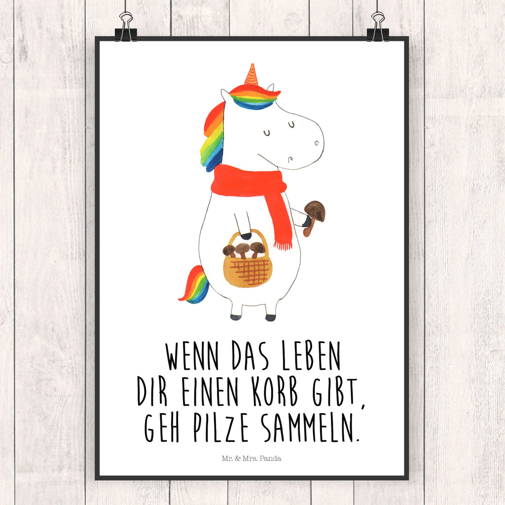 Poster Einhorn Pilz Poster, Wandposter, Bild, Wanddeko, Küchenposter, Kinderposter, Wanddeko Bild, Raumdekoration, Wanddekoration, Handgemaltes Poster, Mr. & Mrs. Panda Poster, Designposter, Kunstdruck, Posterdruck, Einhorn, Einhörner, Einhorn Deko, Unicorn, Pilze, Pilzsammler, Motivation, Spruch, Liebeskummer