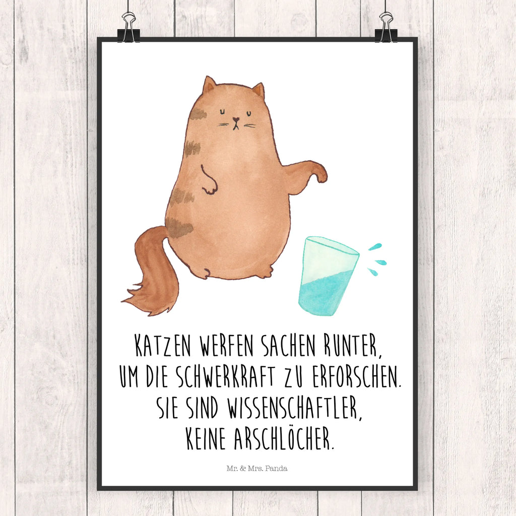 Poster Katze Wasserglas Poster, Wandposter, Bild, Wanddeko, Küchenposter, Kinderposter, Wanddeko Bild, Raumdekoration, Wanddekoration, Handgemaltes Poster, Mr. & Mrs. Panda Poster, Designposter, Kunstdruck, Posterdruck, Katze, Katzenmotiv, Katzenfan, Katzendeko, Katzenfreund, Katzenliebhaber, Katzenprodukte, Katzenartikel, Katzenaccessoires, Katzensouvenirs, Katzenliebhaberprodukte, Katzenmotive, Katzen, Kater, Mietze, Cat, Cats, Katzenhalter, Katzenbesitzerin, Haustier, Wasser, Glas