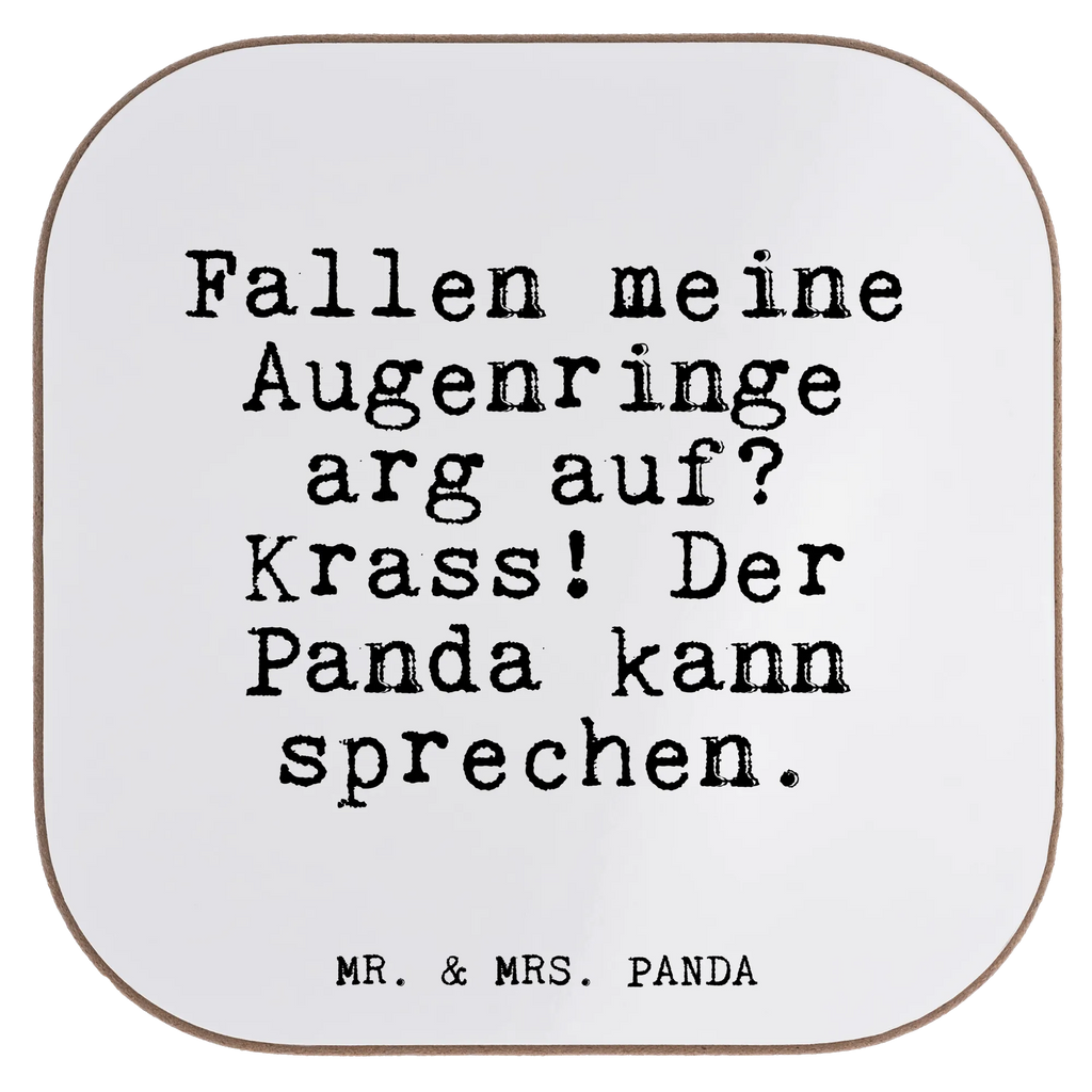 Quadratische Untersetzer Fun Talk Fallen meine Augenringe arg auf? Krass! Der Panda kann sprechen. Untersetzer, Bierdeckel, Glasuntersetzer, Untersetzer Gläser, Getränkeuntersetzer, Untersetzer aus Holz, Untersetzer für Gläser, Korkuntersetzer, Untersetzer Holz, Holzuntersetzer, Tassen Untersetzer, Untersetzer Design, Spruch, Sprüche, lustige Sprüche, Weisheiten, Zitate, Spruch Geschenke, Glizer Spruch Sprüche Weisheiten Zitate Lustig Weisheit Worte