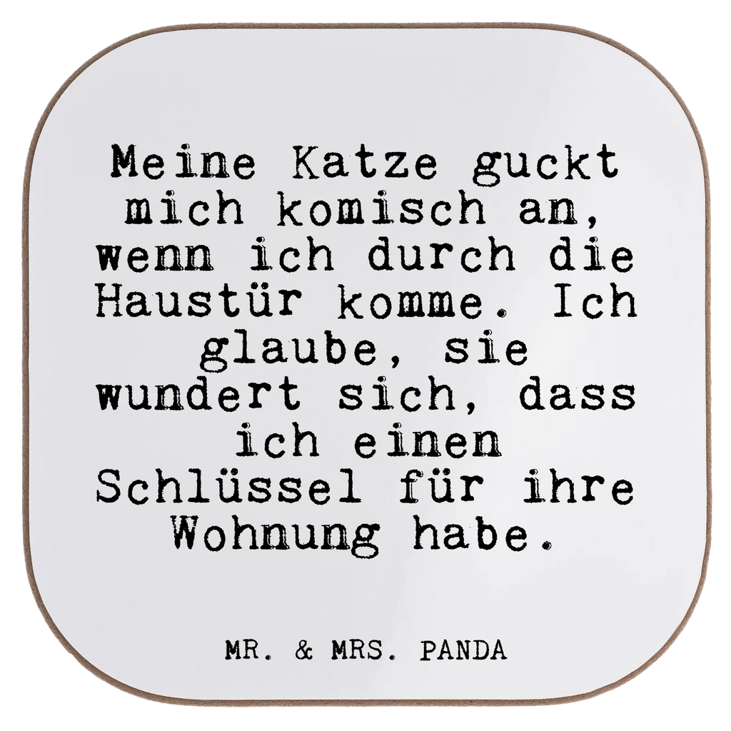 Quadratische Untersetzer Fun Talk Meine Katze guckt mich komisch an, wenn ich durch die Haustür komme. Ich glaube, sie wundert sich, dass ich einen Schlüssel für ihre Wohnung habe. Untersetzer, Bierdeckel, Glasuntersetzer, Untersetzer Gläser, Getränkeuntersetzer, Untersetzer aus Holz, Untersetzer für Gläser, Korkuntersetzer, Untersetzer Holz, Holzuntersetzer, Tassen Untersetzer, Untersetzer Design, Spruch, Sprüche, lustige Sprüche, Weisheiten, Zitate, Spruch Geschenke, Glizer Spruch Sprüche Weisheiten Zitate Lustig Weisheit Worte