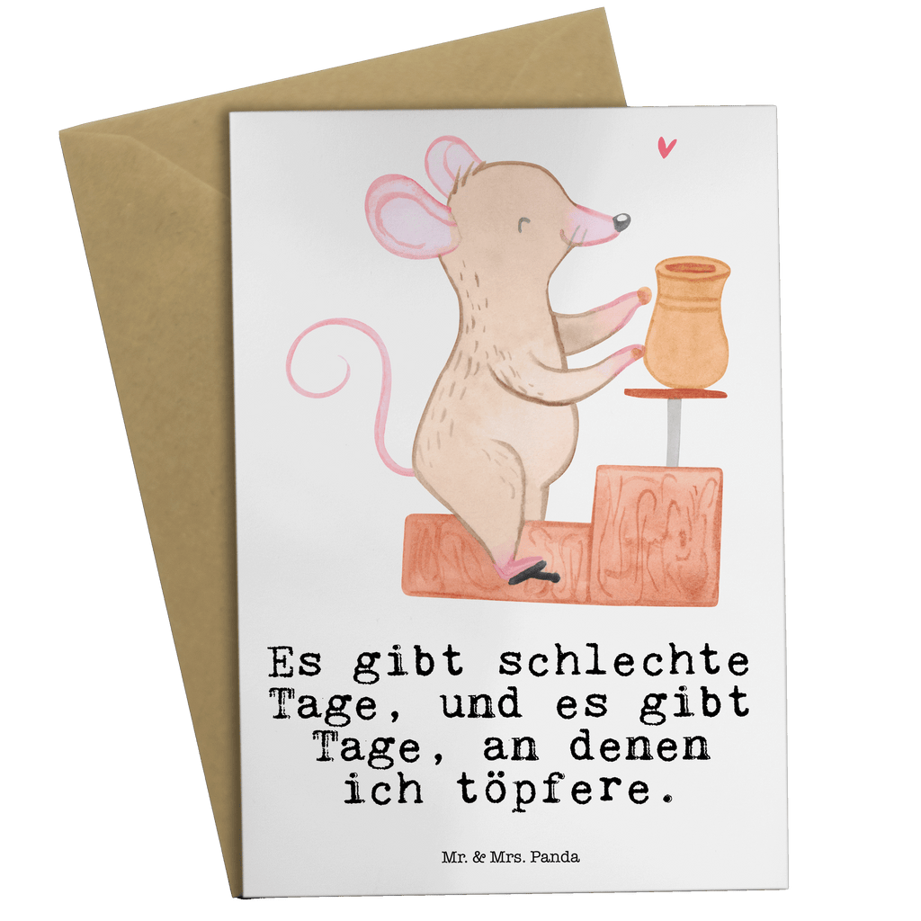 Grußkarte Maus Töpfern Tage Grußkarte, Klappkarte, Einladungskarte, Glückwunschkarte, Hochzeitskarte, Geburtstagskarte, Karte, Ansichtskarten, Geschenk, Sport, Sportart, Hobby, Schenken, Danke, Dankeschön, Auszeichnung, Gewinn, Sportler, Töpfern, Töpferei, Töpferkurs