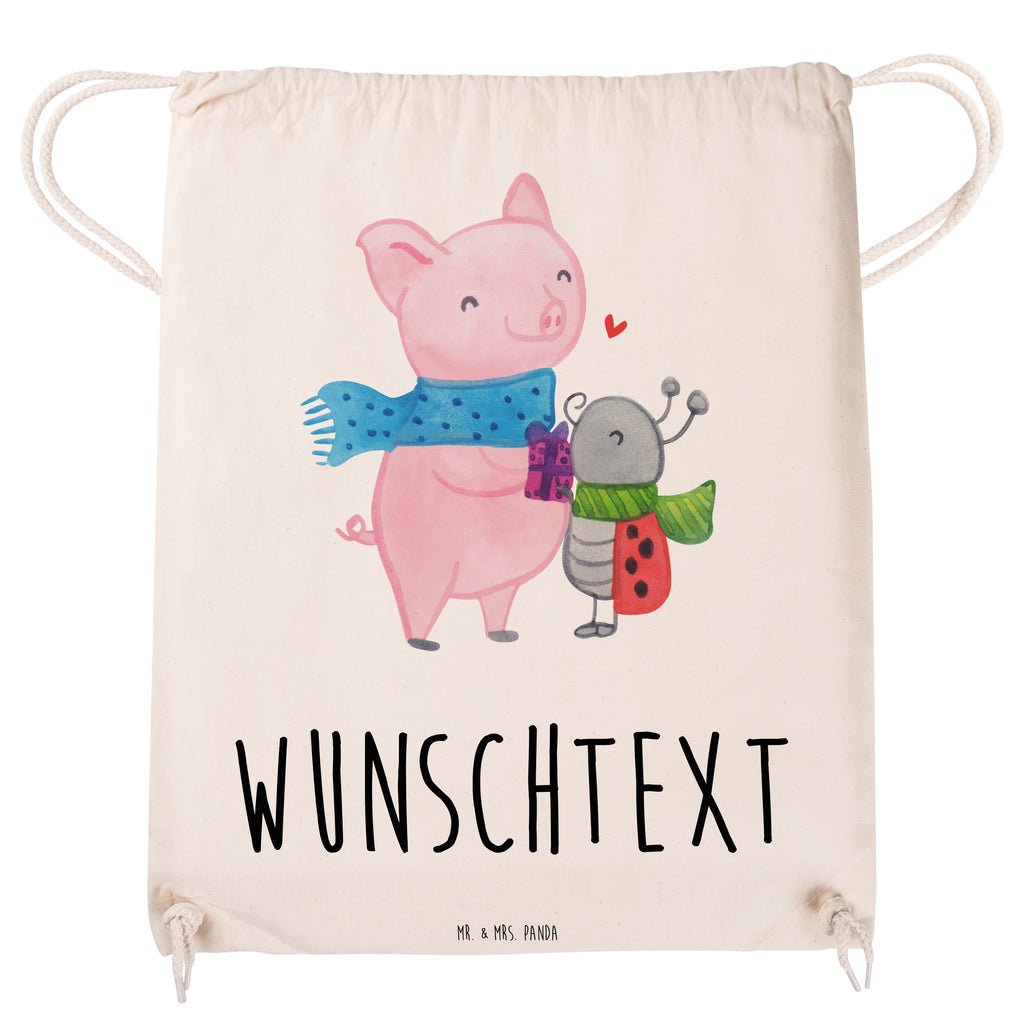 Personalisierter Sportbeutel Glühschwein Smörle Personalisierter Sportbeutel, Personalisierter Beutel, Personalisierte Sporttasche, Personalisierter Tasche, Personalisierter Stoffbeutel, Personalisierter Sportbeutel Kinder, Sportbeutel mit Namen, Turnbeutel mit Namen, Beutel mit Namen, Sporttasche mit Namen, Tasche mit Namen, Stoffbeutel mit Namen, Sportbeutel Kinder  mit Namen, Wunschtext, Wunschnamen, Personalisierbar, Personalisierung, Winter, Weihnachten, Weihnachtsdeko, Nikolaus, Advent, Heiligabend, Wintermotiv, Handgezeichnetes Glühschwein, Kreatives Glühschwein Design, Winterlicher Glühwein Spruch, Glühwein Liebhaber Geschenk, Herzliches Marienkäfer Motiv, Marienkäfer in Winterkleidung, Glühwein ist köstlich Spruch, Smörle der stolze Marienkäfer, Süßer Marienkäfer gibt Geschenk, Romantische Geschenkidee Glühwein