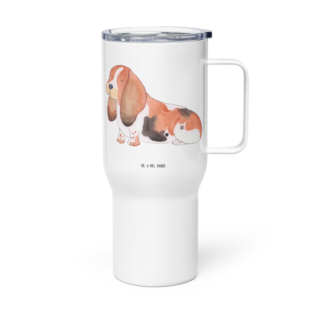 XXL Thermobecher Hund Basset Hound Thermobecher, XL Thermobecher, Reisebecher, XL Reisetasse, Großer Thermobecher, Autobecher, Jumbo Becher, Hund, Hundemotiv, Haustier, Hunderasse, Tierliebhaber, Hundebesitzer, Sprüche, Basset Hound, Basset, Hundeliebe, kinderlos