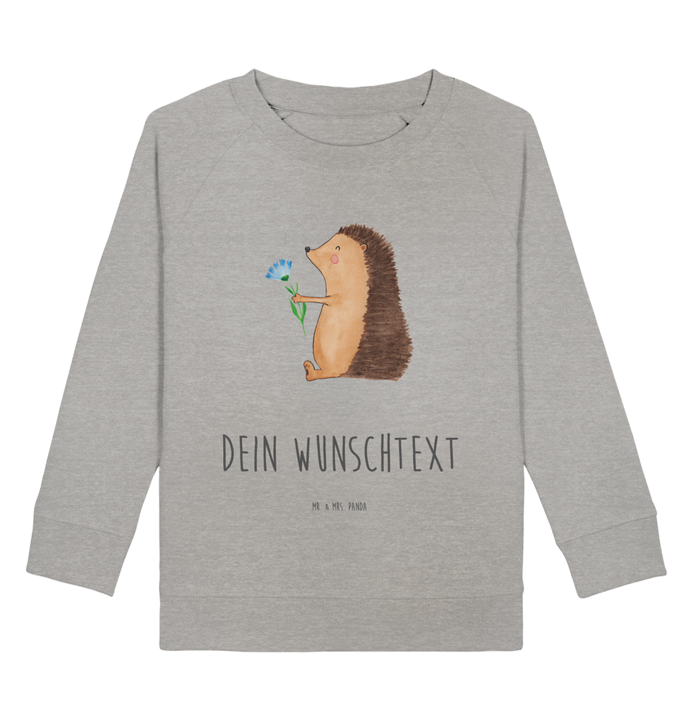 Personalisierter Kinder Pullover Igel mit Blume Personalisierter Kinder Pullover, Personalisiertes Kinder Sweatshirt, Jungen, Mädchen, Tiermotive, Gute Laune, lustige Sprüche, Tiere, Igel, Gute Besserung, Genesungswünsche, Krankheit, Krankenhaus, krank, Besuch