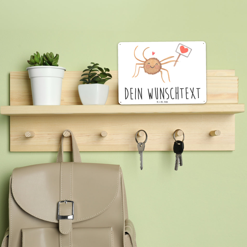 Personalisiertes Blechschild Spinne Agathe Motivation Blechschild, Metallschild, Geschenk Schild, Schild, Magnet-Metall-Schild, Deko Schild, Wandschild, Wand-Dekoration, Türschild, Spinne Agathe, Spinne, Agathe, Videos, Merchandise, Motivation, Glück, Liebe, Vertrauen, Dankeschön