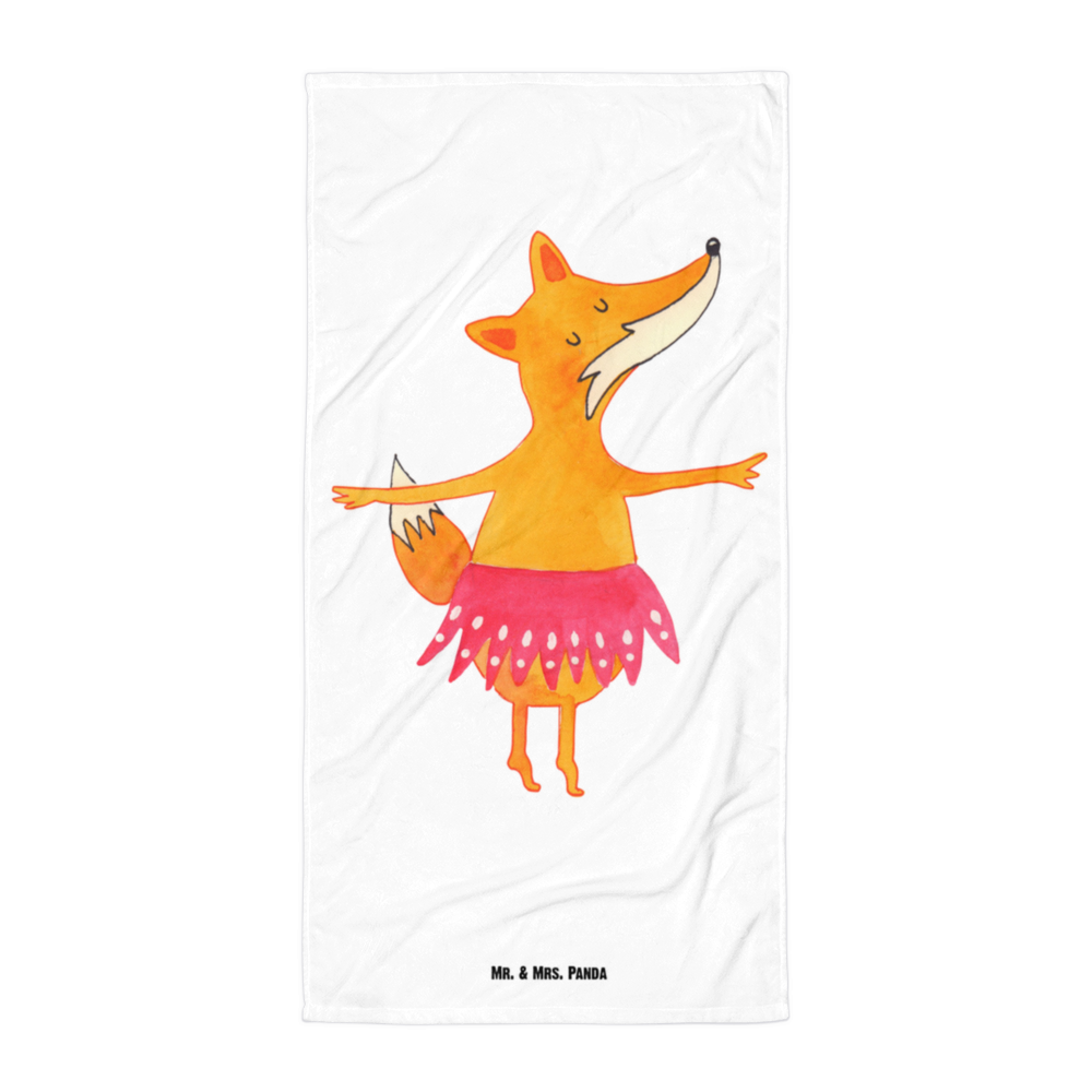 XL Badehandtuch Fuchs Ballerina Handtuch, Badetuch, Duschtuch, Strandtuch, Saunatuch, Fuchs, Fuchs Spruch, Füchse, Füchsin, Ballerina, Ballett, Tänzerin, Tanzen, Party, Einladung, Geburtstag