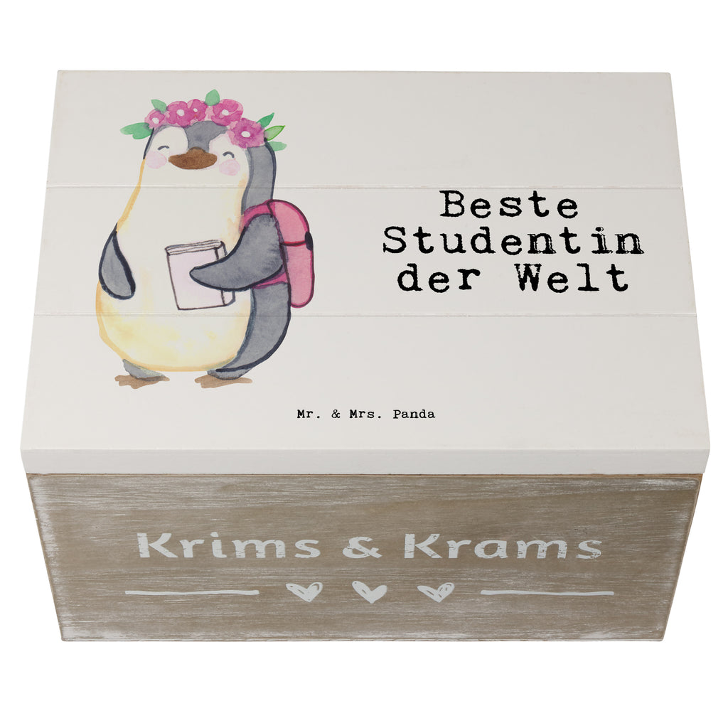 Holzkiste Pinguin Beste Studentin der Welt Holzkiste, Kiste, Schatzkiste, Truhe, Schatulle, XXL, Erinnerungsbox, Erinnerungskiste, Dekokiste, Aufbewahrungsbox, Geschenkbox, Geschenkdose, für, Dankeschön, Geschenk, Schenken, Geburtstag, Geburtstagsgeschenk, Geschenkidee, Danke, Bedanken, Mitbringsel, Freude machen, Geschenktipp, Studentin, Studium, Tochter, Spaß, Musterschülerin, lustig, Studienabschluss, witzig, Universität, Abschluss, Alumni, Uni, Studenten, Hochschule