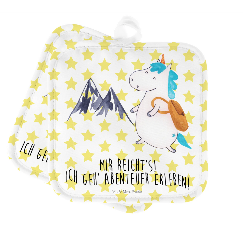 2er Set Topflappen  Einhorn Bergsteiger Topflappen, Topfuntersetzer, Ofenhandschuh, Topflappen Set, Topflappen lustig, Topflappen mit Spruch, Ofenhandschuhe, Topfhandschuhe, Topfhandschuh, Topflappenset, Topflappen 2er Set, Schöne Topflappen, Einhorn, Einhörner, Einhorn Deko, Pegasus, Unicorn, Bergsteiger, Abenteuer, Berge, Abenteurer, Weltenbummler, Weltreise, Reisen, Urlaub, Entdecker