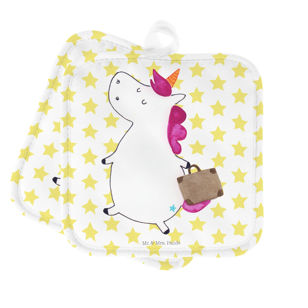 2er Set Topflappen  Einhorn Koffer Topflappen, Topfuntersetzer, Ofenhandschuh, Topflappen Set, Topflappen lustig, Topflappen mit Spruch, Ofenhandschuhe, Topfhandschuhe, Topfhandschuh, Topflappenset, Topflappen 2er Set, Schöne Topflappen, Einhorn, Einhörner, Einhorn Deko, Unicorn, unicorn, Koffer, Verreisen, Reise, Gepäck, Abenteuer, Erwachsen, Kind, albern, Spaß, lustig, witzig