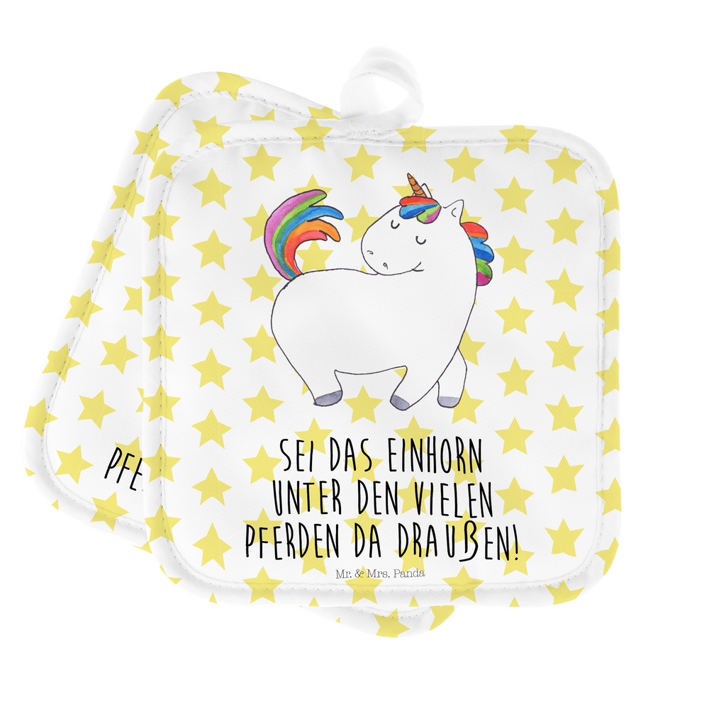 2er Set Topflappen  Einhorn Stolzieren Topflappen, Topfuntersetzer, Ofenhandschuh, Topflappen Set, Topflappen lustig, Topflappen mit Spruch, Ofenhandschuhe, Topfhandschuhe, Topfhandschuh, Topflappenset, Topflappen 2er Set, Schöne Topflappen, Einhorn, Einhörner, Einhorn Deko, Pegasus, Unicorn, stolz, anders, bunt, Pferd, Reiter, Reiten, Freundin, Geschenk