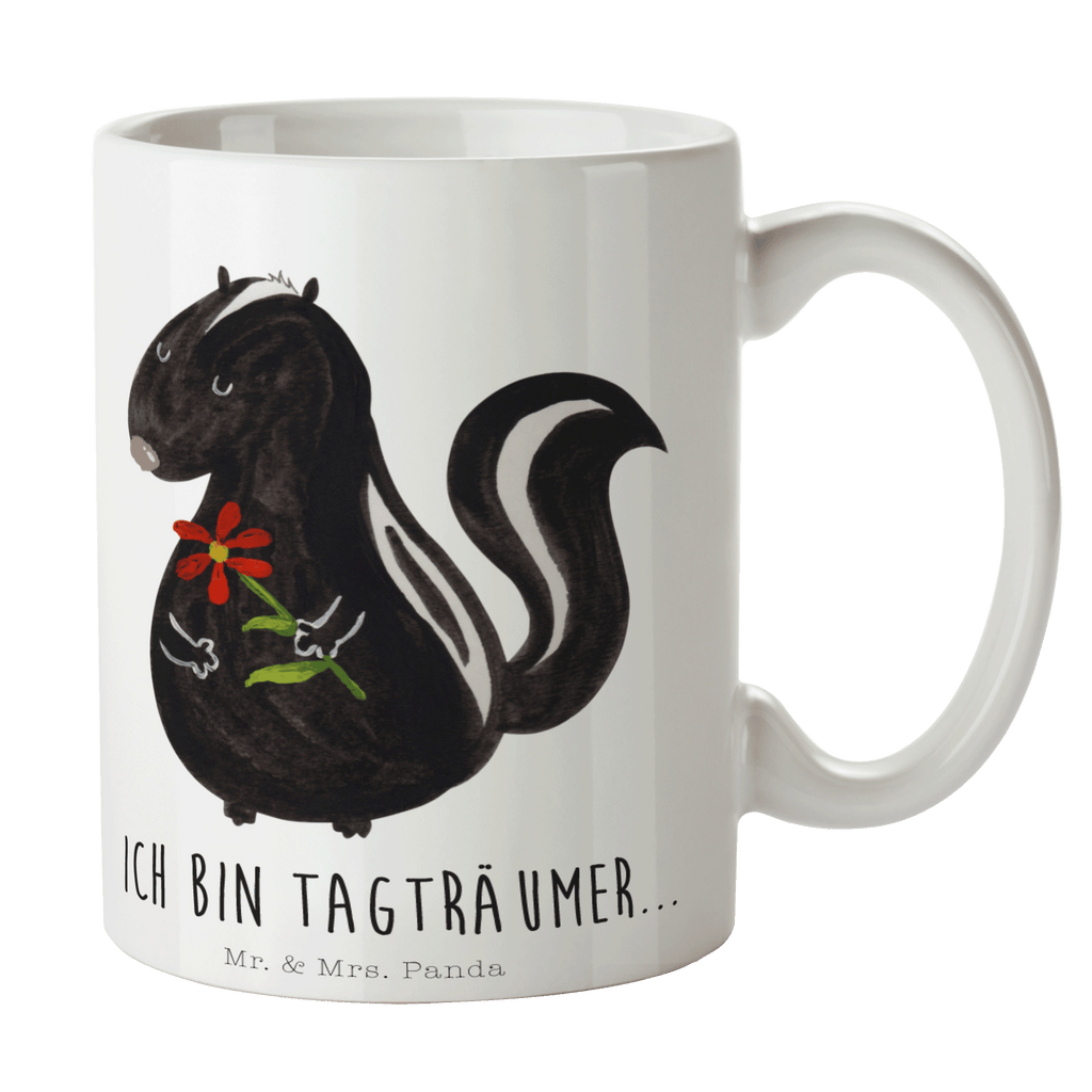 Tasse Stinktier Blume Tasse, Kaffeetasse, Teetasse, Becher, Kaffeebecher, Teebecher, Keramiktasse, Porzellantasse, Büro Tasse, Geschenk Tasse, Tasse Sprüche, Tasse Motive, Kaffeetassen, Tasse bedrucken, Designer Tasse, Cappuccino Tassen, Schöne Teetassen, Stinktier, Skunk, Wildtier, Raubtier, Stinker, Stinki, Tagträumer, verträumt, Dreams, Träume