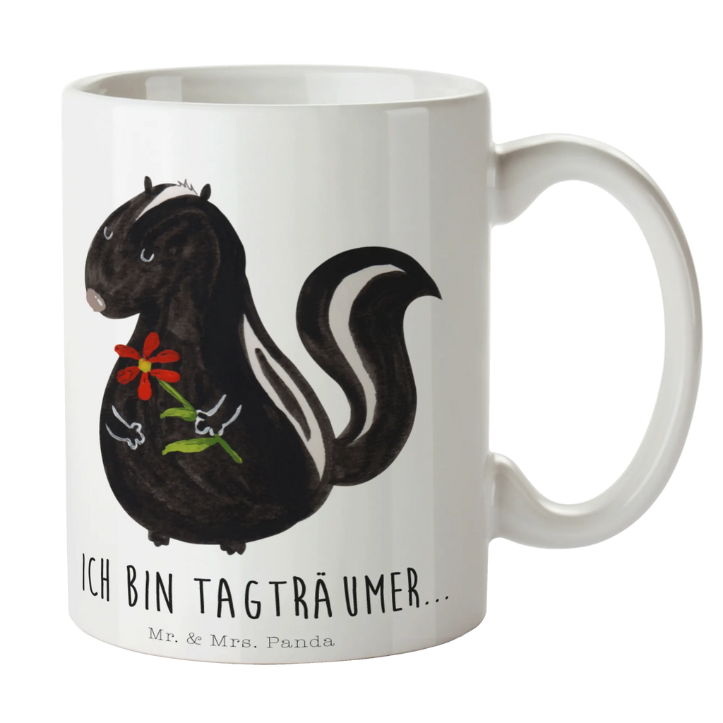 Tasse Stinktier Blume Tasse, Kaffeetasse, Teetasse, Becher, Kaffeebecher, Teebecher, Keramiktasse, Porzellantasse, Büro Tasse, Geschenk Tasse, Tasse Sprüche, Tasse Motive, Kaffeetassen, Tasse bedrucken, Designer Tasse, Cappuccino Tassen, Schöne Teetassen, Stinktier, Skunk, Wildtier, Raubtier, Stinker, Stinki, Tagträumer, verträumt, Dreams, Träume