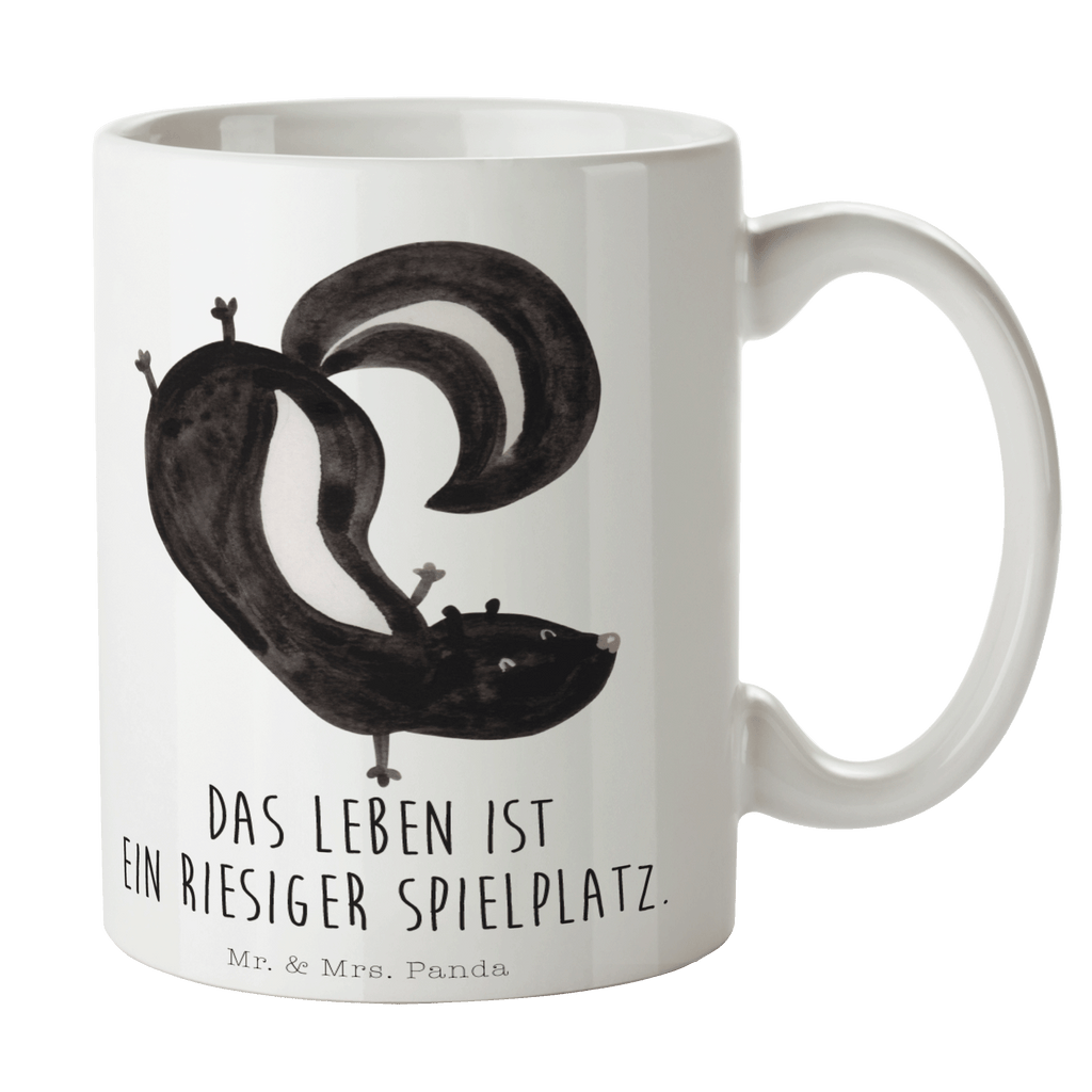 Tasse Stinktier Handstand Tasse, Kaffeetasse, Teetasse, Becher, Kaffeebecher, Teebecher, Keramiktasse, Porzellantasse, Büro Tasse, Geschenk Tasse, Tasse Sprüche, Tasse Motive, Kaffeetassen, Tasse bedrucken, Designer Tasse, Cappuccino Tassen, Schöne Teetassen, Stinktier, Skunk, Wildtier, Raubtier, Stinker, Stinki, Spielplatz, verpielt, Kind