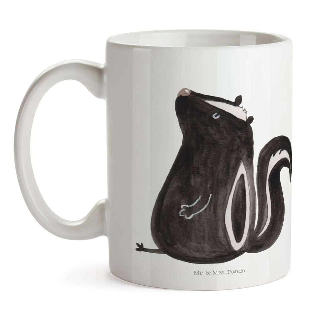 Tasse Stinktier Sitzen Tasse, Kaffeetasse, Teetasse, Becher, Kaffeebecher, Teebecher, Keramiktasse, Porzellantasse, Büro Tasse, Geschenk Tasse, Tasse Sprüche, Tasse Motive, Kaffeetassen, Tasse bedrucken, Designer Tasse, Cappuccino Tassen, Schöne Teetassen, Stinktier, Skunk, Wildtier, Raubtier, Stinker, Stinki, Spruch, Büro, Recht, Besserwisser