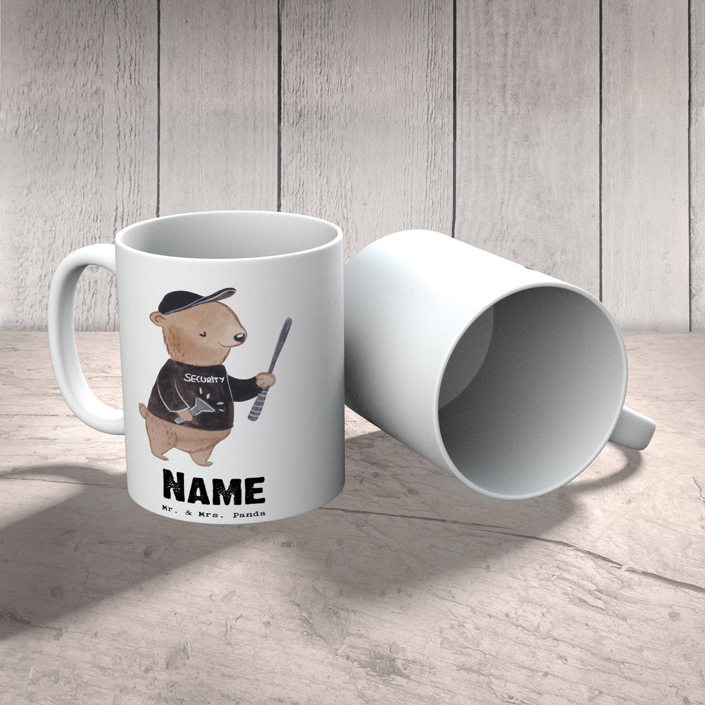 Personalisierte Tasse Security Mitarbeiter mit Herz Personalisierte Tasse, Namenstasse, Wunschname, Personalisiert, Tasse, Namen, Drucken, Tasse mit Namen, Beruf, Ausbildung, Jubiläum, Abschied, Rente, Kollege, Kollegin, Geschenk, Schenken, Arbeitskollege, Mitarbeiter, Firma, Danke, Dankeschön