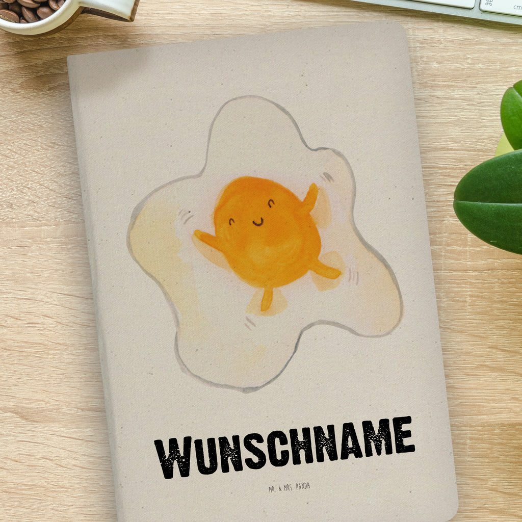 DIN A4 Personalisiertes Notizbuch Spiegelei Personalisiertes Notizbuch, Notizbuch mit Namen, Notizbuch bedrucken, Personalisierung, Namensbuch, Namen, Tiermotive, Gute Laune, lustige Sprüche, Tiere, Ei, Spiegelei, Schön, Tag, Glücklich, Liebe