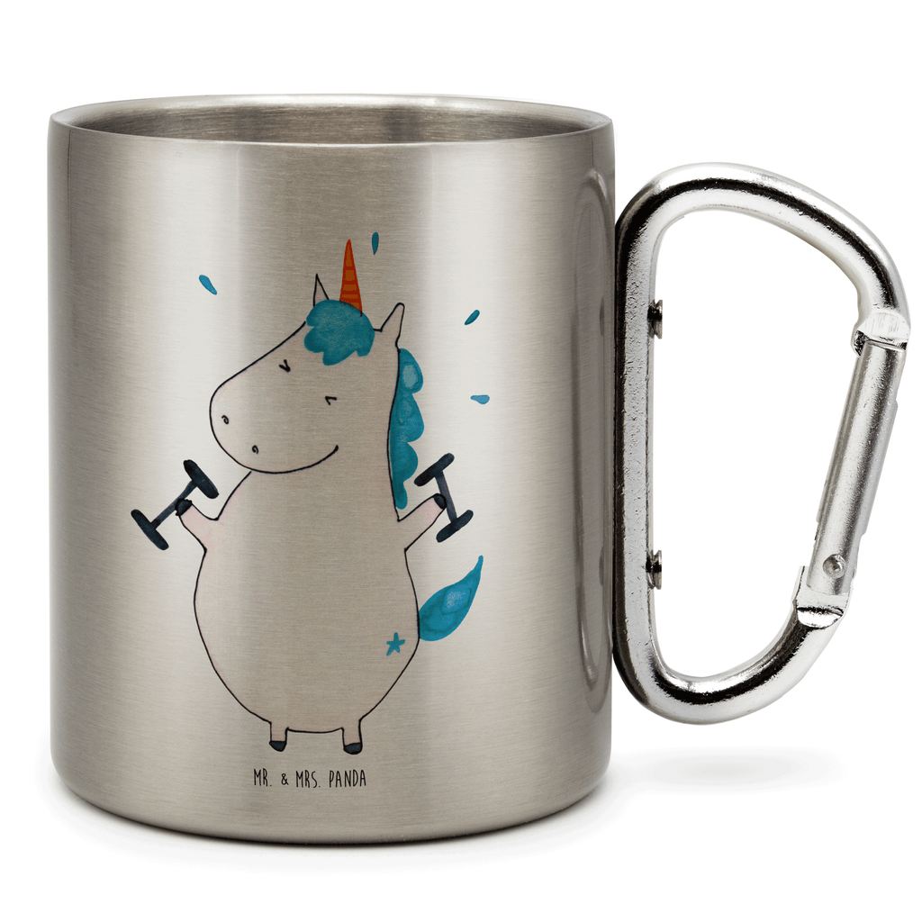 Edelstahlbecher Einhorn Fitness Edelstahltasse, Karabiner, Edelstahlbecher, Outdoor, Camping, Tasse, Becher, Einhorn, Einhörner, Einhorn Deko, Pegasus, Unicorn, Gym, Fitness, Fitnessstudio, Diät, Abnehmen, Sport, Pumpen, Geräte, Sixpack