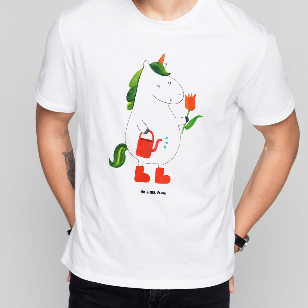 T-Shirt Standard Einhorn Gärtner T-Shirt, Shirt, Tshirt, Lustiges T-Shirt, T-Shirt mit Spruch, Party, Junggesellenabschied, Jubiläum, Geburstag, Herrn, Damen, Männer, Frauen, Schlafshirt, Nachthemd, Sprüche, Einhorn, Einhörner, Einhorn Deko, Pegasus, Unicorn, Luftballon, Gießkanne, Giesskanne, Lebenslust, Freude, Blume, Freundin, Garten, Stiefel