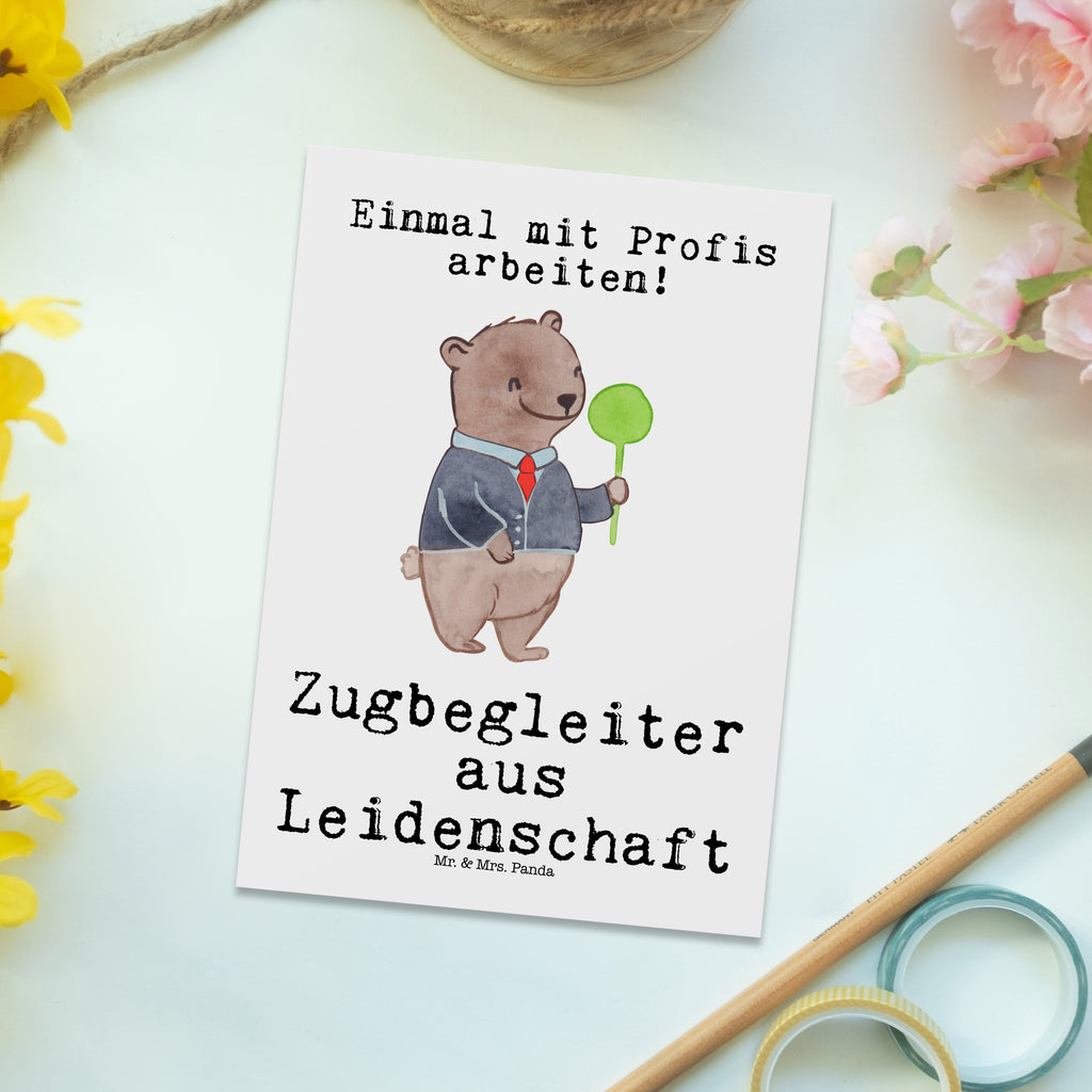 Postkarte Zugbegleiter aus Leidenschaft Postkarte, Karte, Geschenkkarte, Grußkarte, Einladung, Ansichtskarte, Geburtstagskarte, Einladungskarte, Dankeskarte, Ansichtskarten, Einladung Geburtstag, Einladungskarten Geburtstag, Beruf, Ausbildung, Jubiläum, Abschied, Rente, Kollege, Kollegin, Geschenk, Schenken, Arbeitskollege, Mitarbeiter, Firma, Danke, Dankeschön