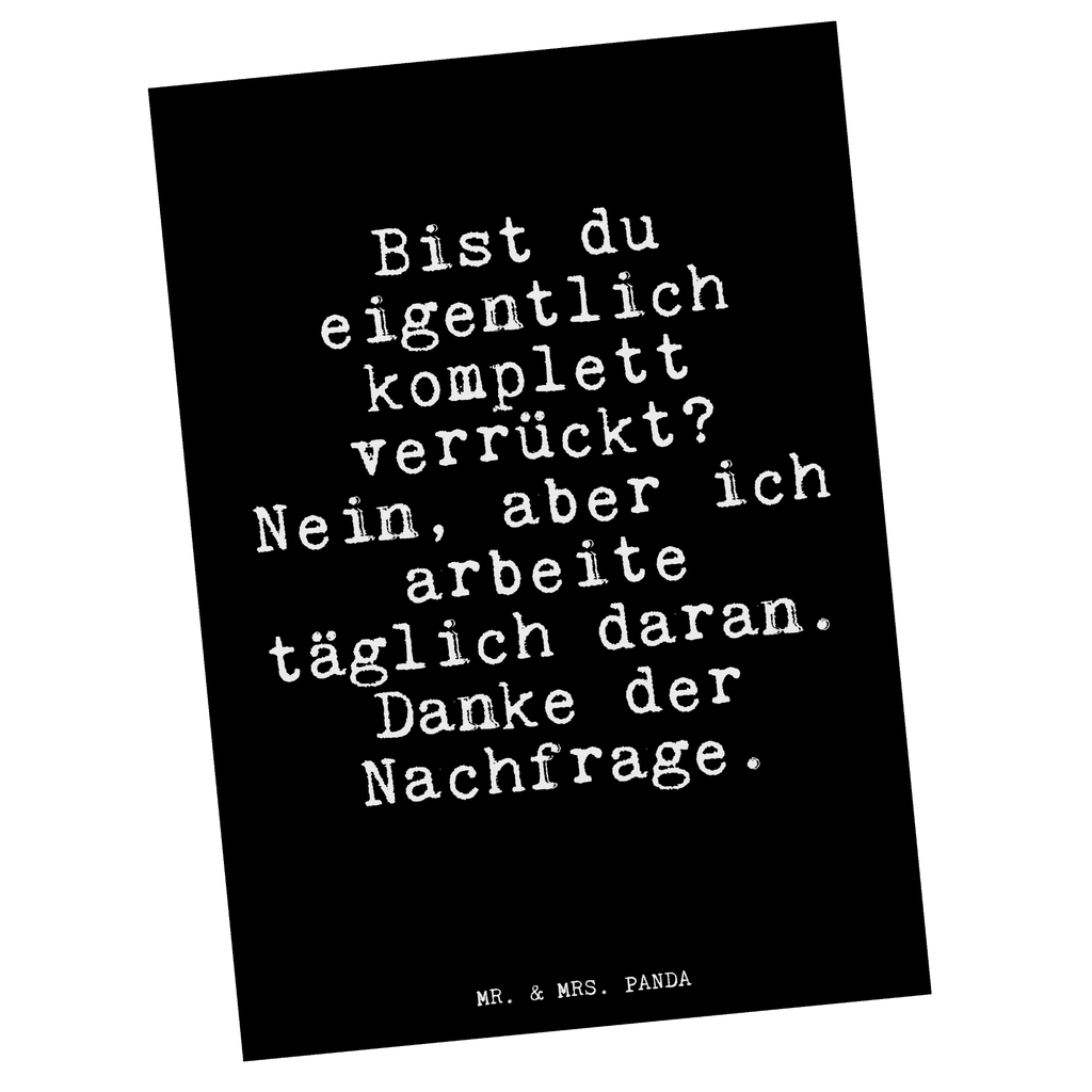 Postkarte Bist du eigentlich komplett... Postkarte, Karte, Geschenkkarte, Grußkarte, Einladung, Ansichtskarte, Geburtstagskarte, Einladungskarte, Dankeskarte, Ansichtskarten, Einladung Geburtstag, Einladungskarten Geburtstag, Spruch, Sprüche, lustige Sprüche, Weisheiten, Zitate, Spruch Geschenke, Glizer Spruch Sprüche Weisheiten Zitate Lustig Weisheit Worte