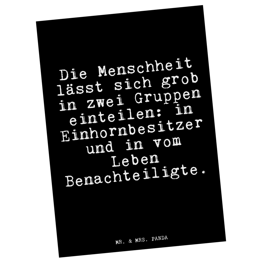 Postkarte Die Menschheit lässt sich... Postkarte, Karte, Geschenkkarte, Grußkarte, Einladung, Ansichtskarte, Geburtstagskarte, Einladungskarte, Dankeskarte, Ansichtskarten, Einladung Geburtstag, Einladungskarten Geburtstag, Spruch, Sprüche, lustige Sprüche, Weisheiten, Zitate, Spruch Geschenke, Glizer Spruch Sprüche Weisheiten Zitate Lustig Weisheit Worte