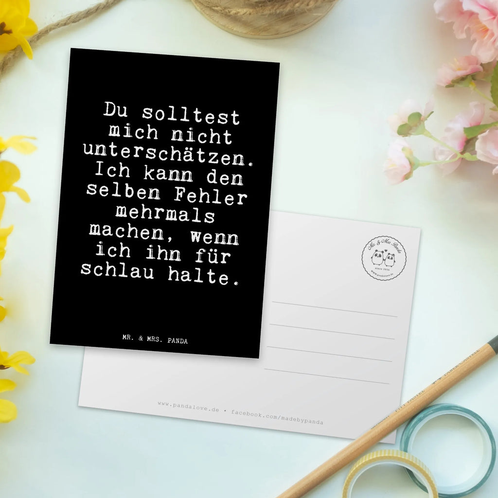 Postkarte Du solltest mich nicht... Postkarte, Karte, Geschenkkarte, Grußkarte, Einladung, Ansichtskarte, Geburtstagskarte, Einladungskarte, Dankeskarte, Ansichtskarten, Einladung Geburtstag, Einladungskarten Geburtstag, Spruch, Sprüche, lustige Sprüche, Weisheiten, Zitate, Spruch Geschenke, Glizer Spruch Sprüche Weisheiten Zitate Lustig Weisheit Worte